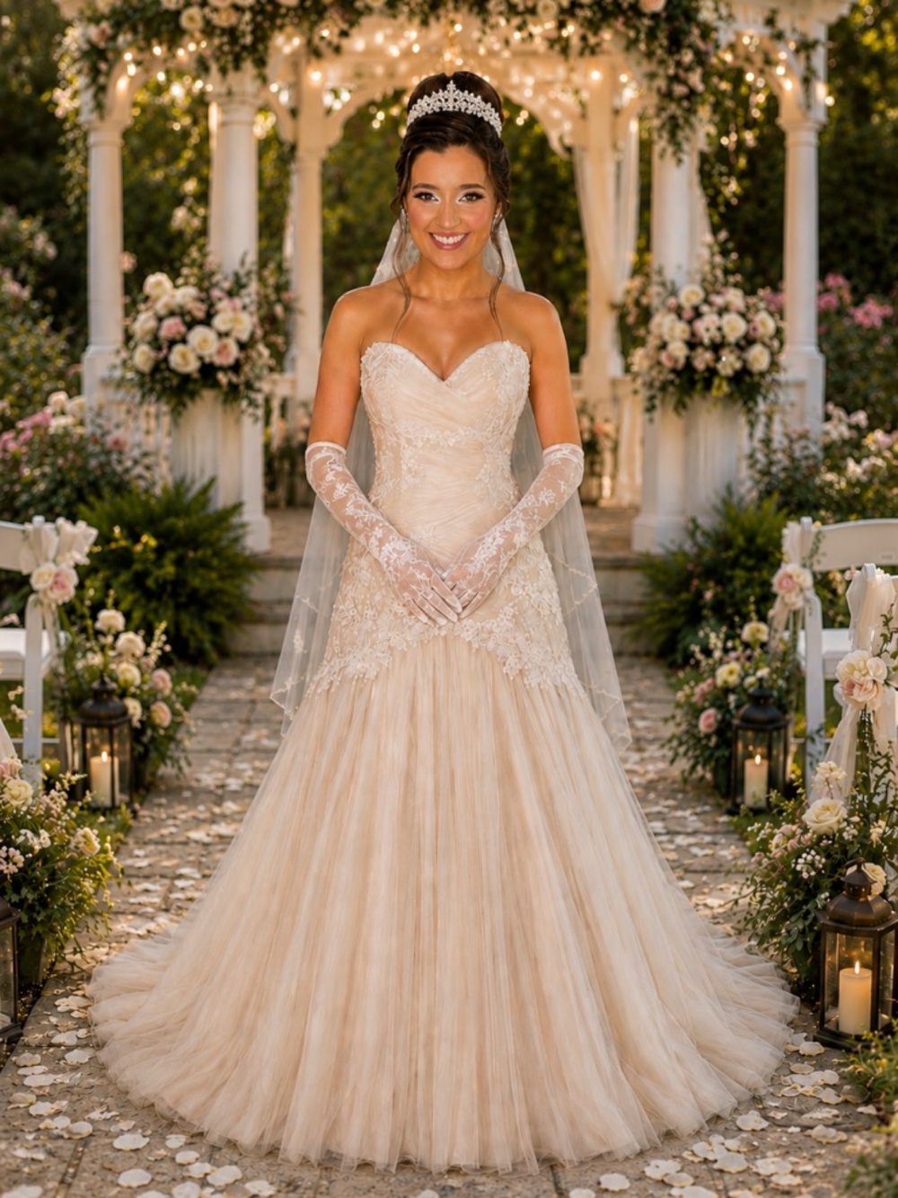 Maggie Sottero Sample Sale Blush Wedding Dress Size 8 Corset Back